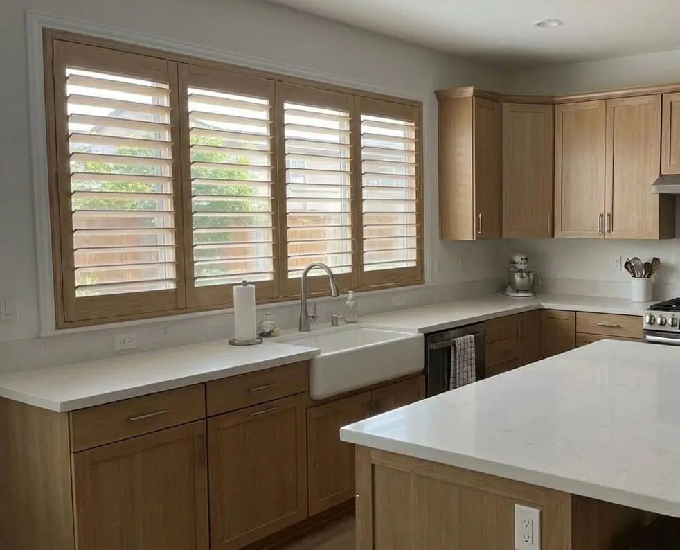 Window over the kitchen sink with shutters added (AI preview)