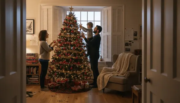 christmas with window shutters