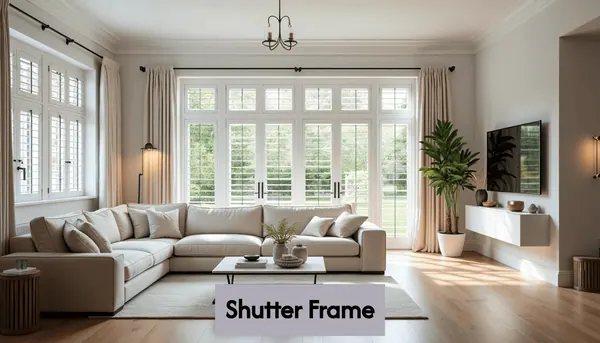 Plantation shutters, the picture for our article Contemporary Shutters Designs for Modern UK Homes 2025