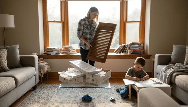 Homeowner compares custom and ready made shutters