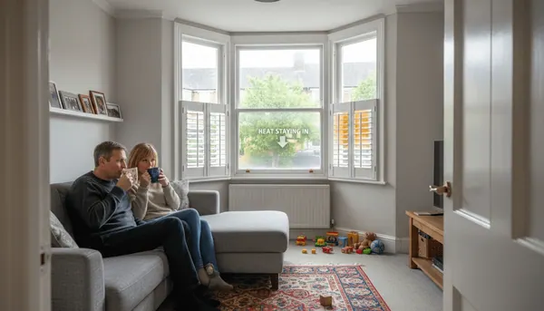 Shutters keep the heat in and cold out