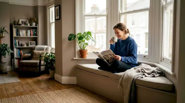 My bay windows are hard to dress