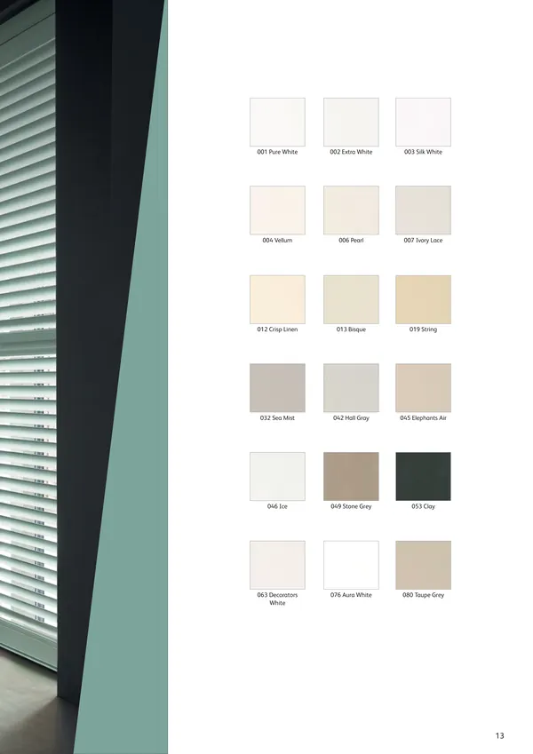 Swatches of the painted Georgia colours