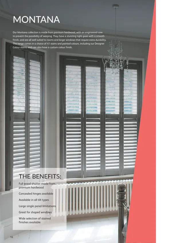 Grey sitting room fitted with Montana hardwood shutters