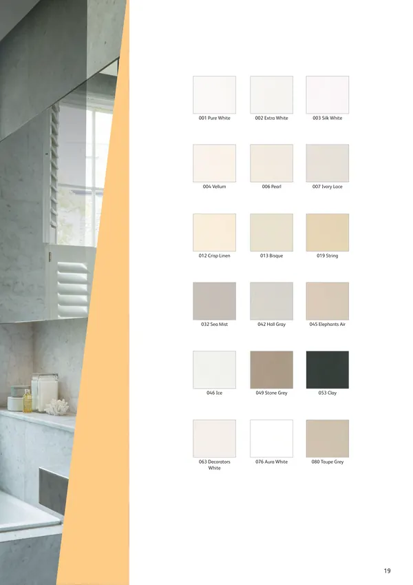 Swatches of the painted Hollywood colours