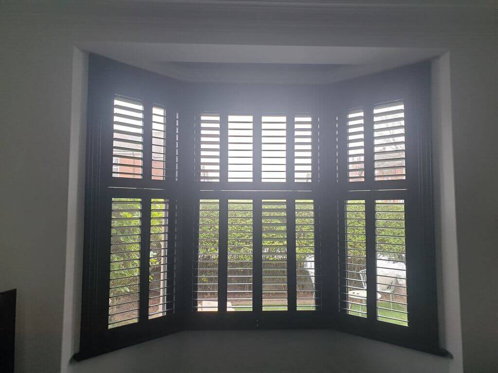 Boston window shutters in colour black